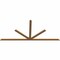 Ekena Millwork Saratoga Timber Gable Bracket, Western Red Cedar, 108"W x 49"H x 1 1/2"D x 3 1/2"F, 11/12 Pitch GBW108X49X0204SAR00SWR - alternate 2